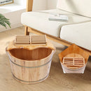 Wooden foot bath for massage,