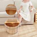 Wooden foot bath for massage,