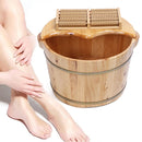 Wooden foot bath for massage,