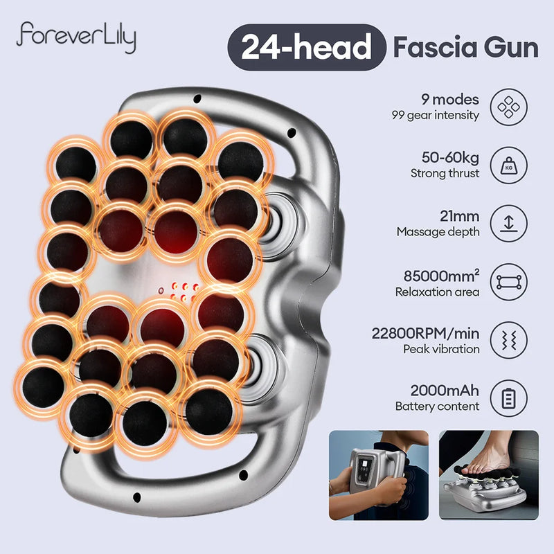 Body Massage Gun with 24 Heads